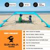imageSUN NINJA Baby Popup Beach Tent UPF50 Beach Shade Canopy Sun Shelter with Carry Bag Ground Pegs and Stability Poles Outdoor Shade for Camping Fishing Backyard Fun or Picnics TurquoiseNavy