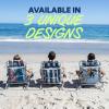imageSUN NINJA Beach Chair  Folding Chair for Beach with 5 Reclining Positions Cup ampamp Phone Holder Insulated Back Storage Pouch Portable Lightweight Aluminum Frame  Palm Tree 1pc