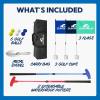 imageSUN NINJA Beach Golf Set for Low Tide Play Portable ampamp Easy To Set Up Mini Golf with 2 Adjustable Putters 3 Cups and Flags 6 Golf Balls a Carry Bag ampamp Shovel