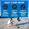 imageSUN NINJA Beach Golf Set for Low Tide Play Portable ampamp Easy To Set Up Mini Golf with 2 Adjustable Putters 3 Cups and Flags 6 Golf Balls a Carry Bag ampamp Shovel