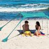 imageSUN NINJA Beach Tent Sun Shelter UPF50  Easy Pop Up Beach Canopy  Outdoor Shade for Camping Trips Fishing Backyard Fun Picnics  Sand Shovel Ground Pegs ampamp Stability PolesGreen