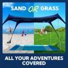 imageSUN NINJA Beach Tent Sun Shelter UPF50  Easy Pop Up Beach Canopy  Outdoor Shade for Camping Trips Fishing Backyard Fun Picnics  Sand Shovel Ground Pegs ampamp Stability PolesGreen