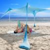 imageSUN NINJA Beach Tent Sun Shelter UPF50  Easy Pop Up Beach Canopy  Outdoor Shade for Camping Trips Fishing Backyard Fun Picnics  Sand Shovel Ground Pegs ampamp Stability PolesTurquoise