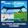imageSUN NINJA Beach Tent Sun Shelter UPF50  Easy Pop Up Beach Canopy  Outdoor Shade for Camping Trips Fishing Backyard Fun Picnics  Sand Shovel Ground Pegs ampamp Stability PolesGreen