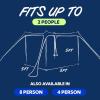 imageSUN NINJA Beach Tent Sun Shelter UPF50  Easy Pop Up Beach Canopy  Outdoor Shade for Camping Trips Fishing Backyard Fun Picnics  Sand Shovel Ground Pegs ampamp Stability PolesRoyal Blue
