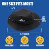 imageSUN NINJA Bucket Hat for Men ampamp Women Cooling with Adjustable Strap Wide Brim UPF UV 50 Protection Foldable for OutdoorsBlack