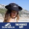 imageSUN NINJA Bucket Hat for Men ampamp Women Cooling with Adjustable Strap Wide Brim UPF UV 50 Protection Foldable for OutdoorsBlack