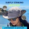 imageSUN NINJA Bucket Hat for Men ampamp Women Cooling with Adjustable Strap Wide Brim UPF UV 50 Protection Foldable for OutdoorsPalm Trees