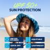 imageSUN NINJA Bucket Hat for Men ampamp Women Cooling with Adjustable Strap Wide Brim UPF UV 50 Protection Foldable for OutdoorsZebra Blue