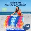 imageSUN NINJA Microfiber Beach Towel  Sand Free Quick Dry Lightweight ampamp Compact for Beach Pool Yoga and Camping  63x32 inch Super Absorbent Large Sand Free Swim Towels for Adults and KidsTriangle