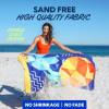 imageSUN NINJA Microfiber Beach Towel  Sand Free Quick Dry Lightweight ampamp Compact for Beach Pool Yoga and Camping  63x32 inch Super Absorbent Large Sand Free Swim Towels for Adults and KidsPineapple