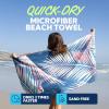 imageSUN NINJA Microfiber Beach Towel  Sand Free Quick Dry Lightweight ampamp Compact for Beach Pool Yoga and Camping  63x32 inch Super Absorbent Large Sand Free Swim Towels for Adults and KidsPalm Trees