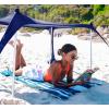 imageSUN NINJA Mini Beach Tent UPF50 Beach Shade Sun Shelter with Carry Bag Partial Shade for 2 Adults Family Pets Coolers ampamp Valuable ItemsNavy