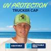 imageSUN NINJA Trucker Hat  Snapback Baseball Cap for Men ampamp Women  Everyday Wear with Breathable Mesh Side and Adjustable StrapOrange