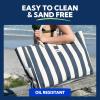 imageSUN NINJA XL Canvas Beach Tote Bag  WaterResistant with Pockets  Large Pool Summer Tote Cute Travel Beach BagPalm Trees