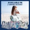 imageSUN NINJA XL Canvas Beach Tote Bag  WaterResistant with Pockets  Large Pool Summer Tote Cute Travel Beach BagPalm Trees