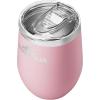 imageSUN NINJA 12oz Wine Tumbler with Leakproof Lid Stemless Insulated Tumbler Stainless Steel Wine Glass with Leak proof Lid Reusable Dishwasher Safe Travel Cup 12 oz Insulated Wine Tumbler with LidPink