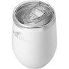 imageSUN NINJA 12oz Wine Tumbler with Leakproof Lid Stemless Insulated Tumbler Stainless Steel Wine Glass with Leak proof Lid Reusable Dishwasher Safe Travel Cup 12 oz Insulated Wine Tumbler with LidWhite