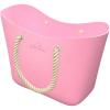 imageSUN NINJA Rubber Beach Bag  Extra Large Waterproof EVA Tote Bag with Rope Handles for BeachPink