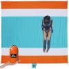 imageSUN NINJA SandFree Beach Blanket  10ft X 9ft Lightweight Outdoor Blanket with Storage Bottle Opener Carabiner Shoulder Strap Corner Sand Pockets ampamp 4 StakesOrange