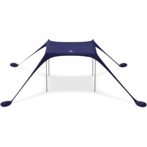 imageSUN NINJA Baby Popup Beach Tent UPF50 Beach Shade Canopy Sun Shelter with Carry Bag Ground Pegs and Stability Poles Outdoor Shade for Camping Fishing Backyard Fun or Picnics TurquoiseNavy
