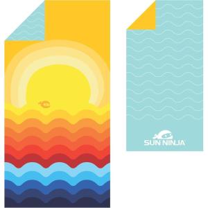 imageSUN NINJA Microfiber Beach Towel  Sand Free Quick Dry Lightweight ampamp Compact for Beach Pool Yoga and Camping  63x32 inch Super Absorbent Large Sand Free Swim Towels for Adults and KidsSunset