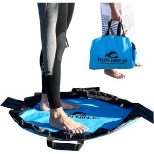 imageSUN NINJA Wetsuit Changing Mat  Waterproof Beach Changing Mat and Dry Bag Combo Keeps your Car Clean ampamp Dry and Surf Gear Protected Beach ampamp Surfing Accessories and Gifts
