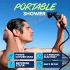 imageSUN NINJA Portable Shower Camping Shower with 7 Mode Shower Head Neoprene Cover Helps Keep Water Warm High Pressure Hose Easy to CarryBlack