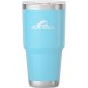 imageSUN NINJA 20oz Stainless Steel Tumbler  Double Wall Vacuum Insulated Cup with Easy Open Lid  Food Grade 20 oz Coffee Cup for Hot ampamp Cold Drinks  Durable Insulated Flask for Travel Work ampamp MoreLight Blue
