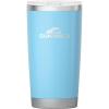 imageSUN NINJA 20oz Stainless Steel Tumbler  Double Wall Vacuum Insulated Cup with Easy Open Lid  Food Grade 20 oz Coffee Cup for Hot ampamp Cold Drinks  Durable Insulated Flask for Travel Work ampamp MoreLight Blue