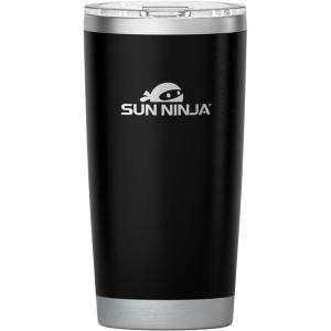 imageSUN NINJA 20oz Stainless Steel Tumbler  Double Wall Vacuum Insulated Cup with Easy Open Lid  Food Grade 20 oz Coffee Cup for Hot ampamp Cold Drinks  Durable Insulated Flask for Travel Work ampamp MoreBlack
