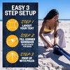 image:imageSun Ninja Limited Edition Corona Beach Tent Sun Shelter Easy pop up UPF50 Beach Shade Canopy 10X10 Portable Sunshade Outdoor Cabana with Carry Bag for Picnics Camping Fishing